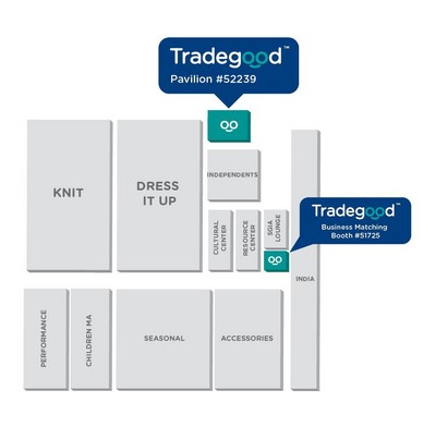 圖二：Tradegood展位示意圖  (展團(tuán)展位號為52239，配對展位號為51725)